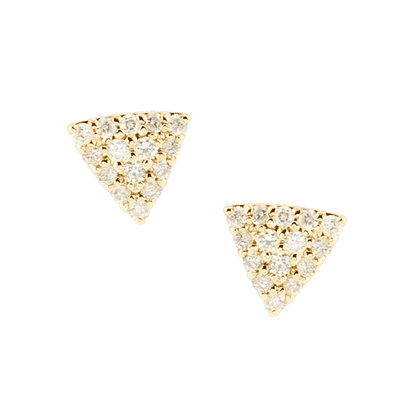 TRIANGLE DIAMOND STUDS.