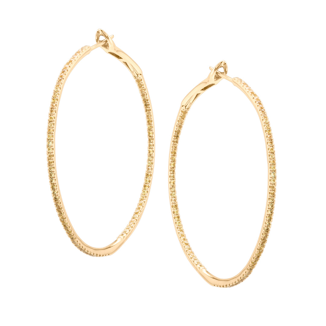 HELIX HOOPS YELLOW SAPPHIRES