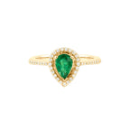 EMERALD DROP COCKTAIL RING