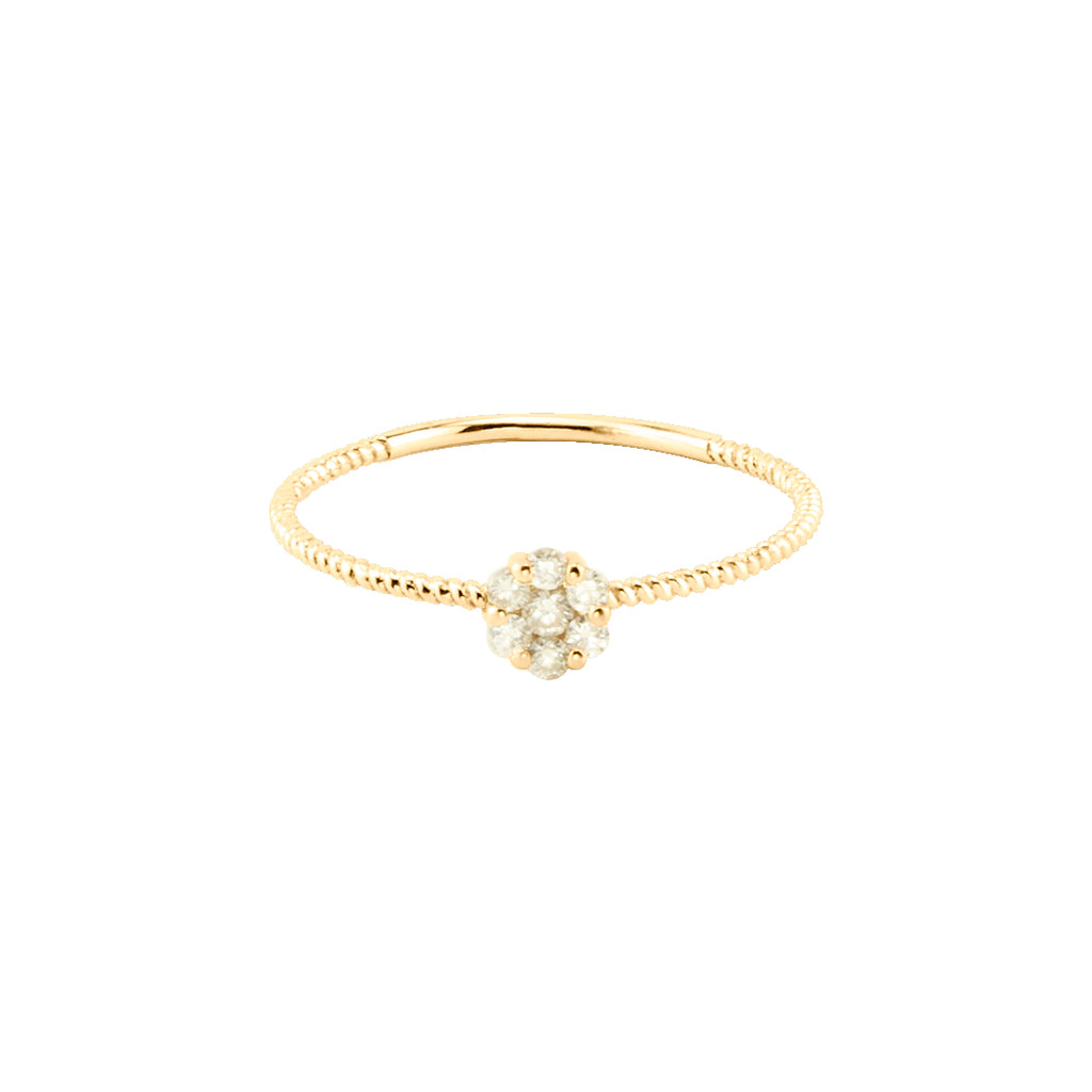 DIAMOND DOT BEADED STACKABLE RING