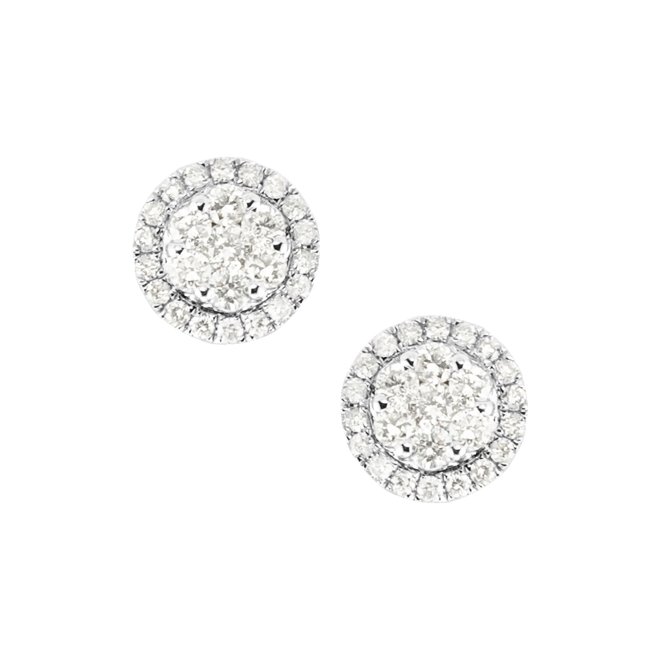 DIAMOND ROUND MEDIUM STUDS