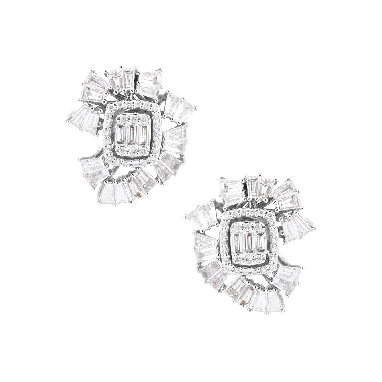 DIAMOND CLUSTER EARRINGS