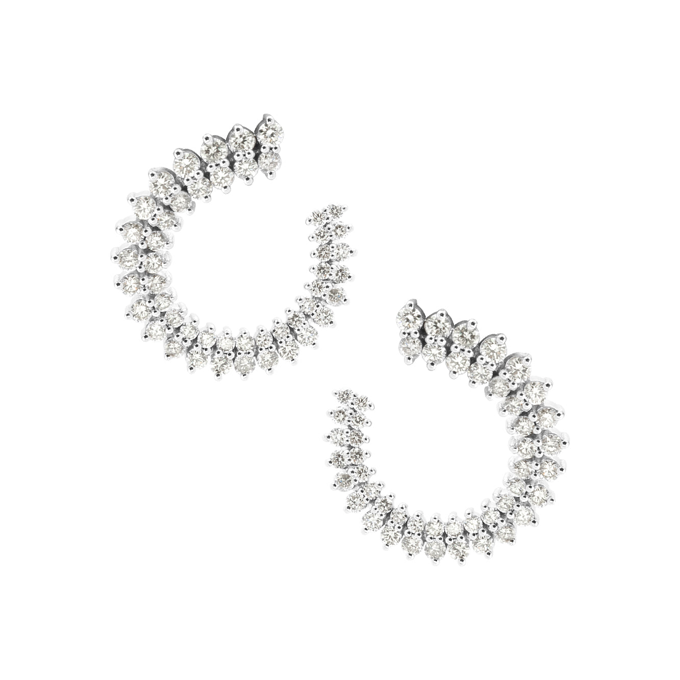 DIAMOND FRONT-BACK HOOPS