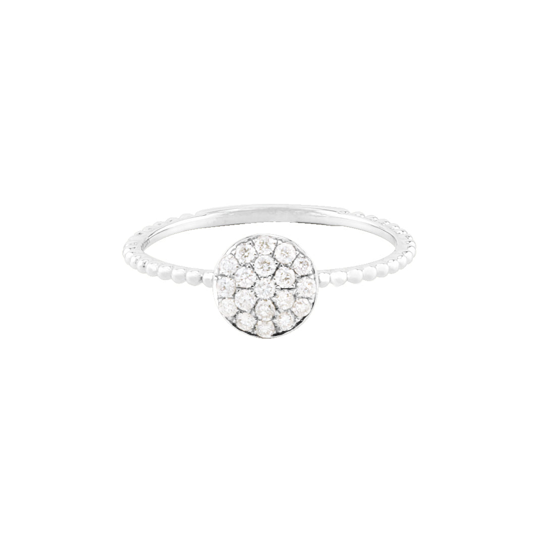 BALL DIAMOND BEADED STACKABLE RING