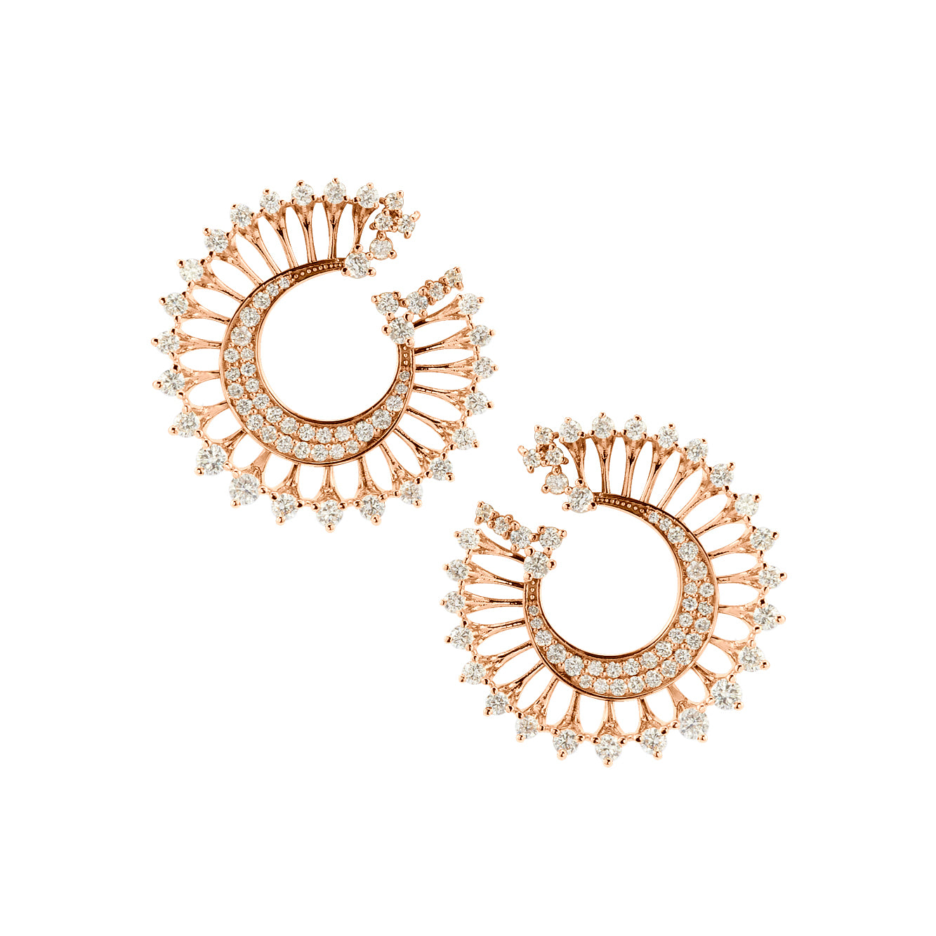 DIAMOND SPIRAL EARRINGS