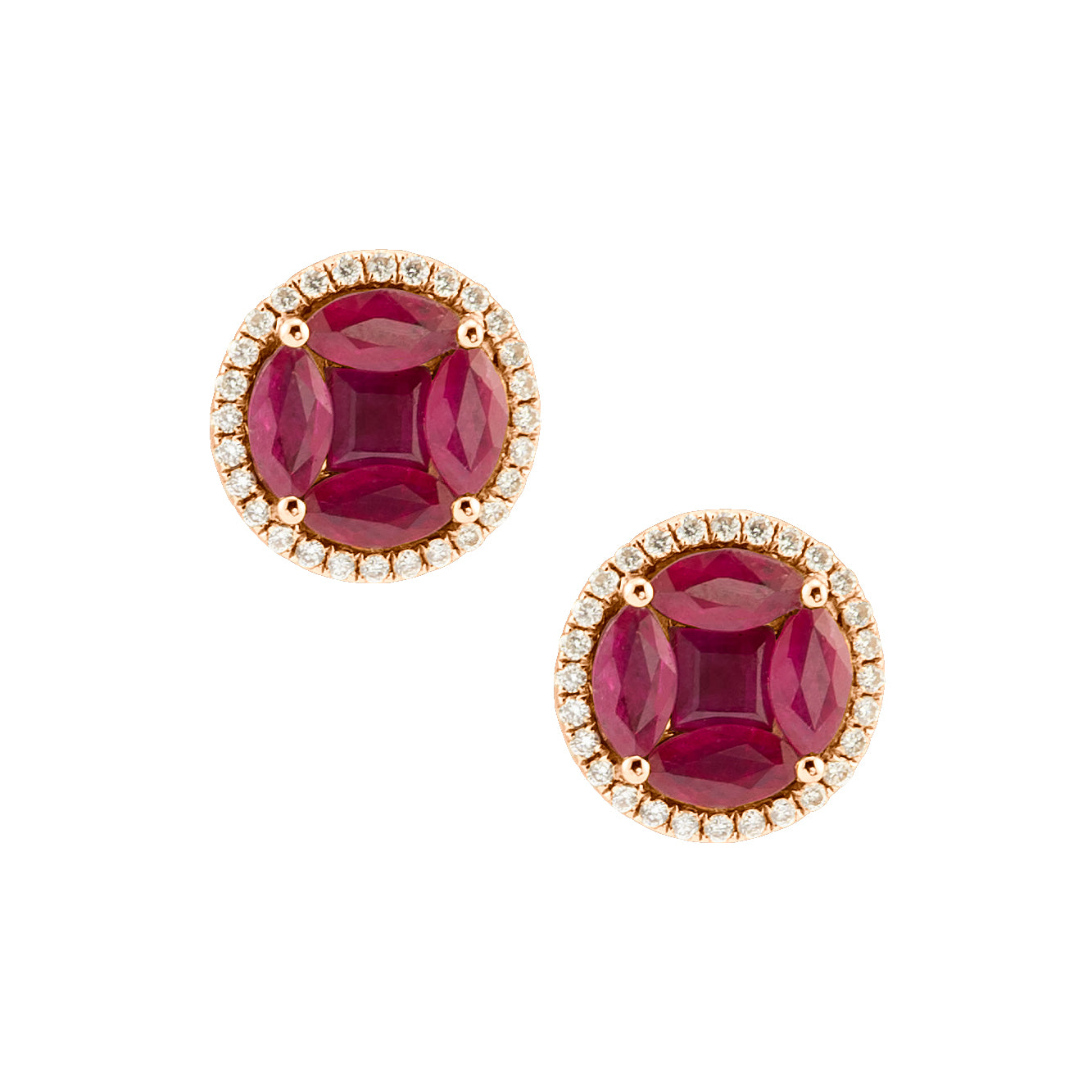 RUBY CLUSTER STUDS