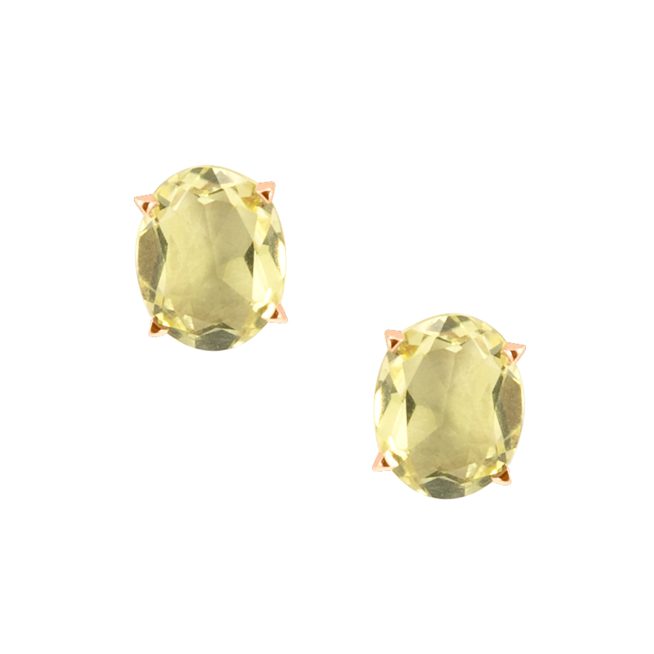 LIME CITRINE STUDS.