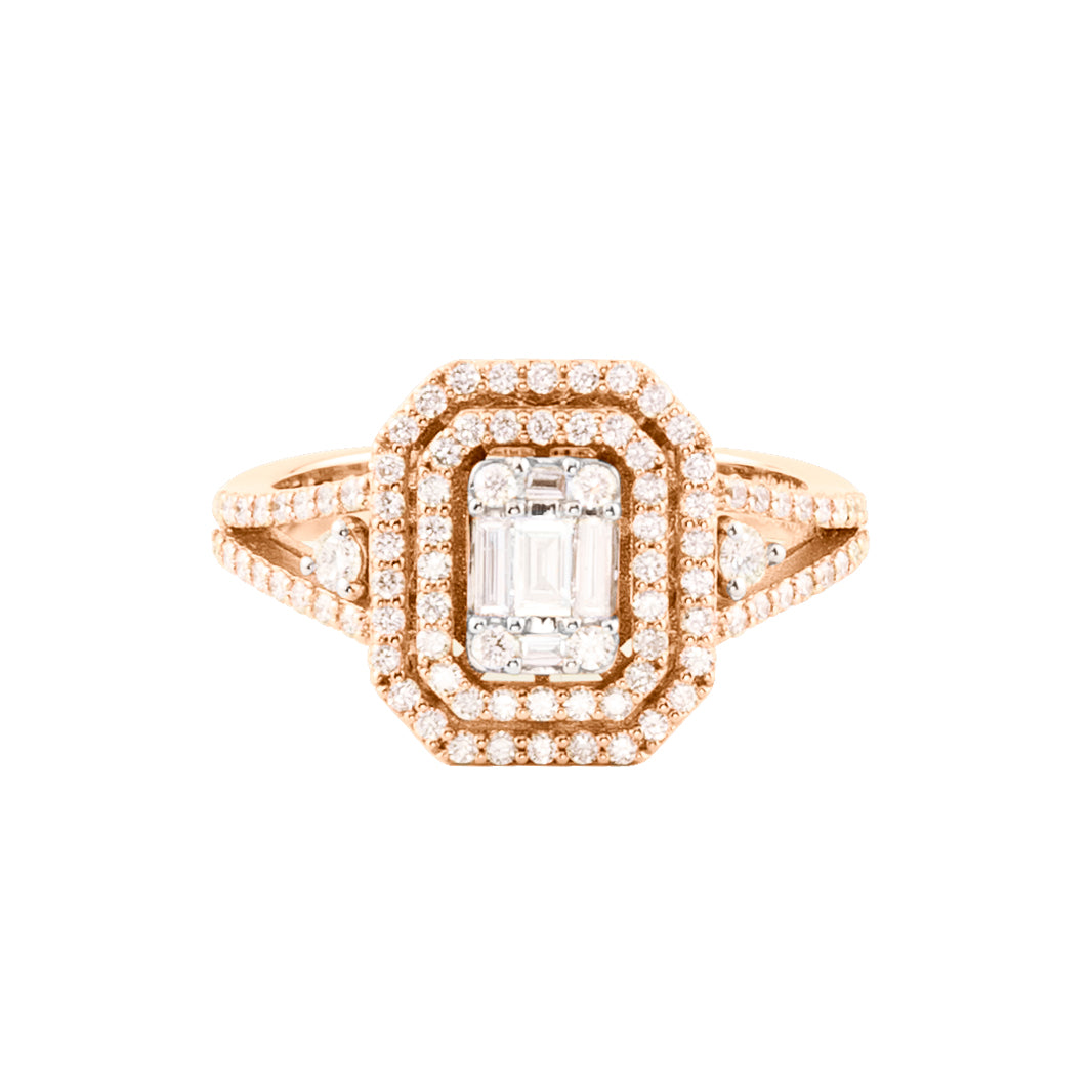 DOUBLE DIAMOND TIER COCKTAIL RING