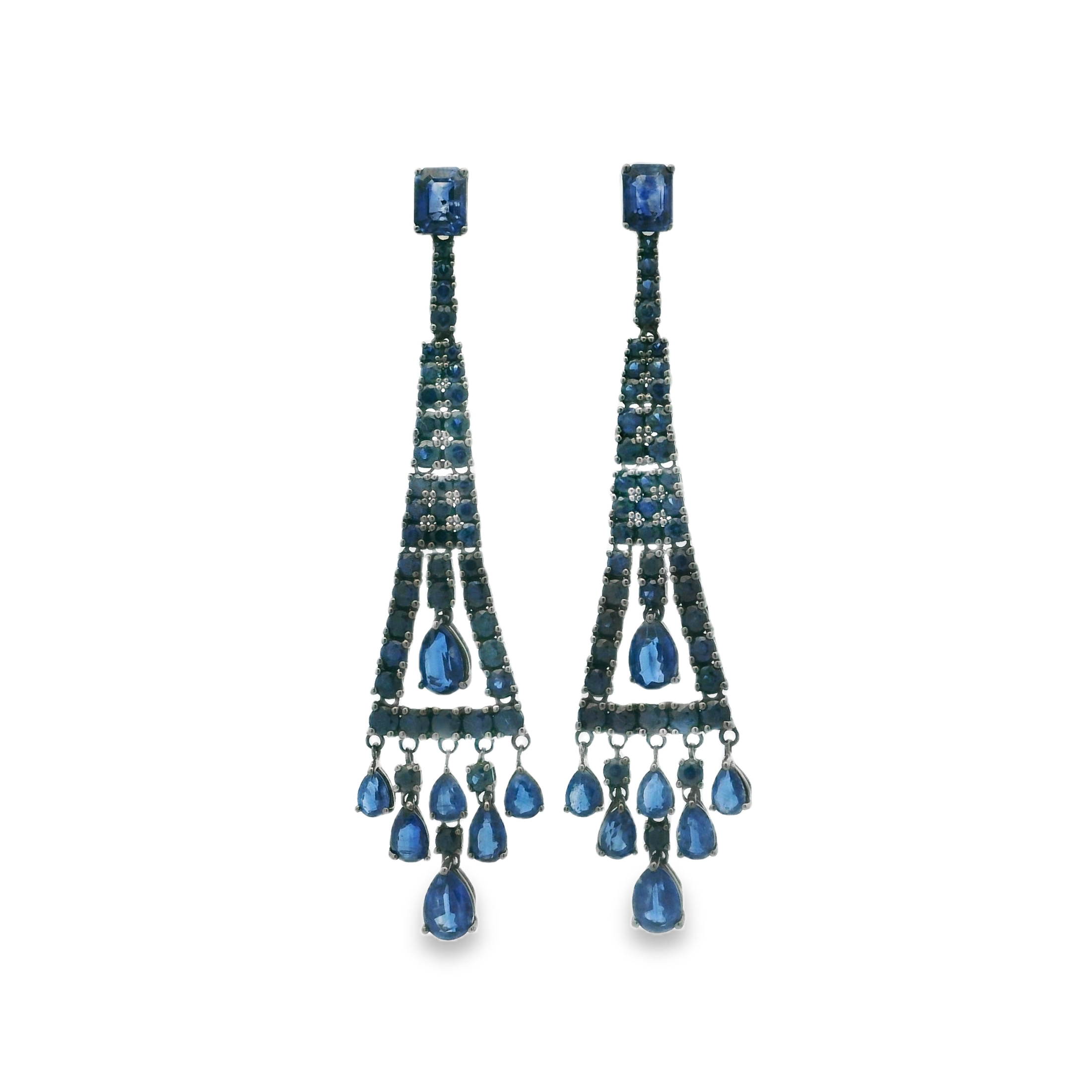 KUNKITE CASCADE CHANDELIER EARRINGS