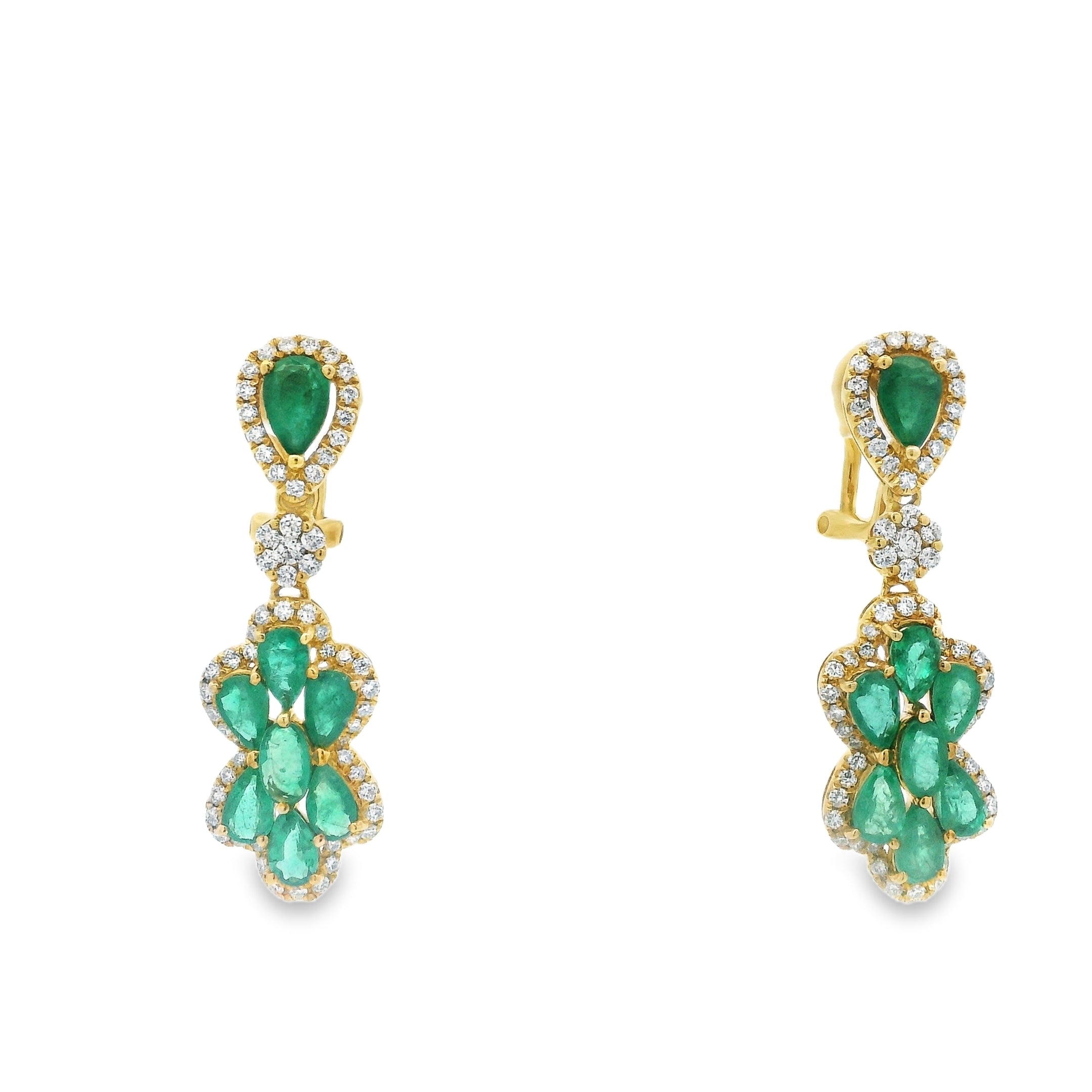 LARGOS DE ESMERALDA CON BRILLANTES