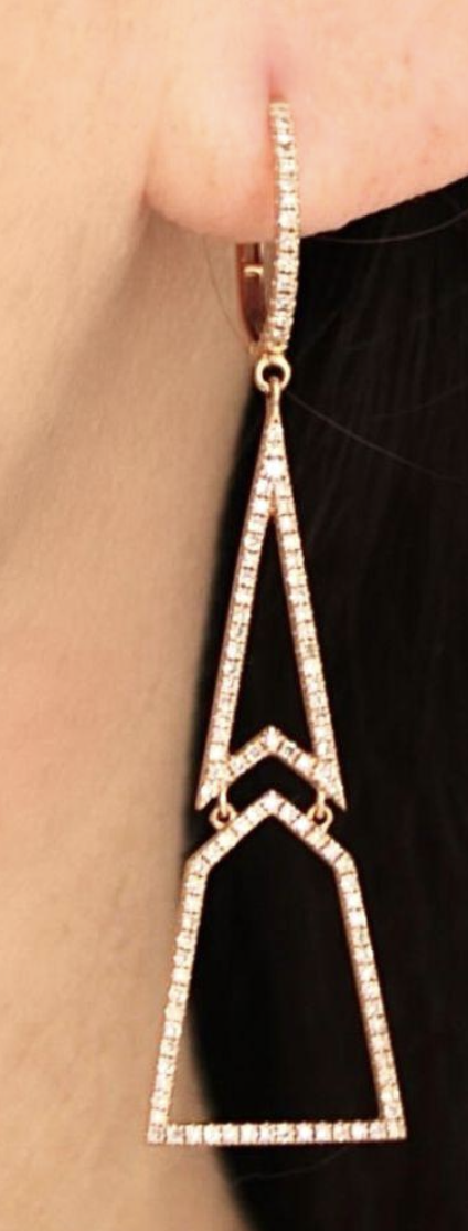 GEOMETRIC DIAMOND DROPS IN ROSE GOLD
