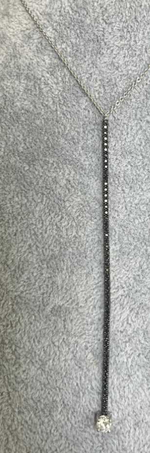 LARIAT BLACK DIAMONDS AND DIAMOND DROP