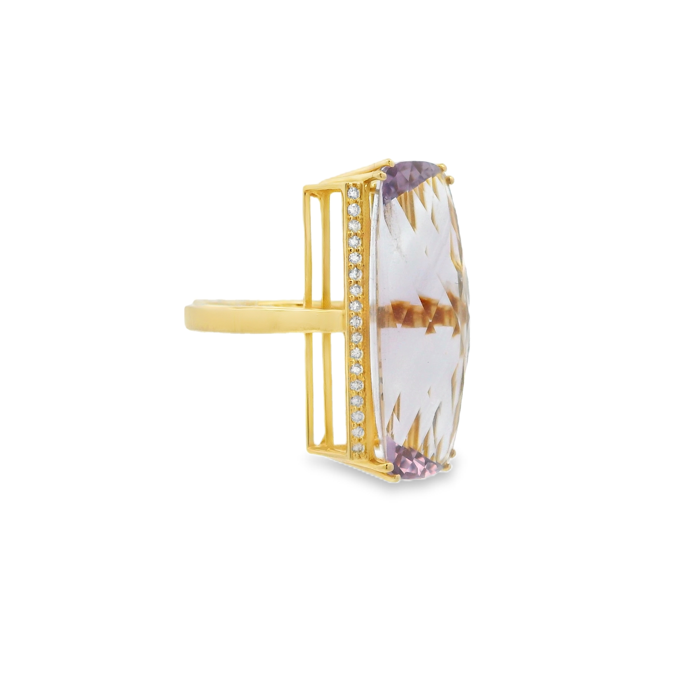 LAVENDER SKYLINE COCKTAIL RING