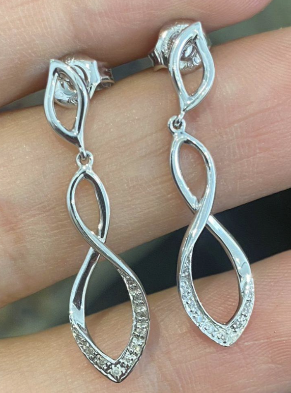 LONG DIAMOND EARRINGS