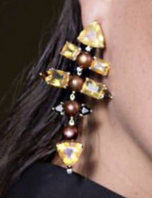 MEXICAN OPAL CROSS EARRINGS WITH PEARLS & DIAMONDS