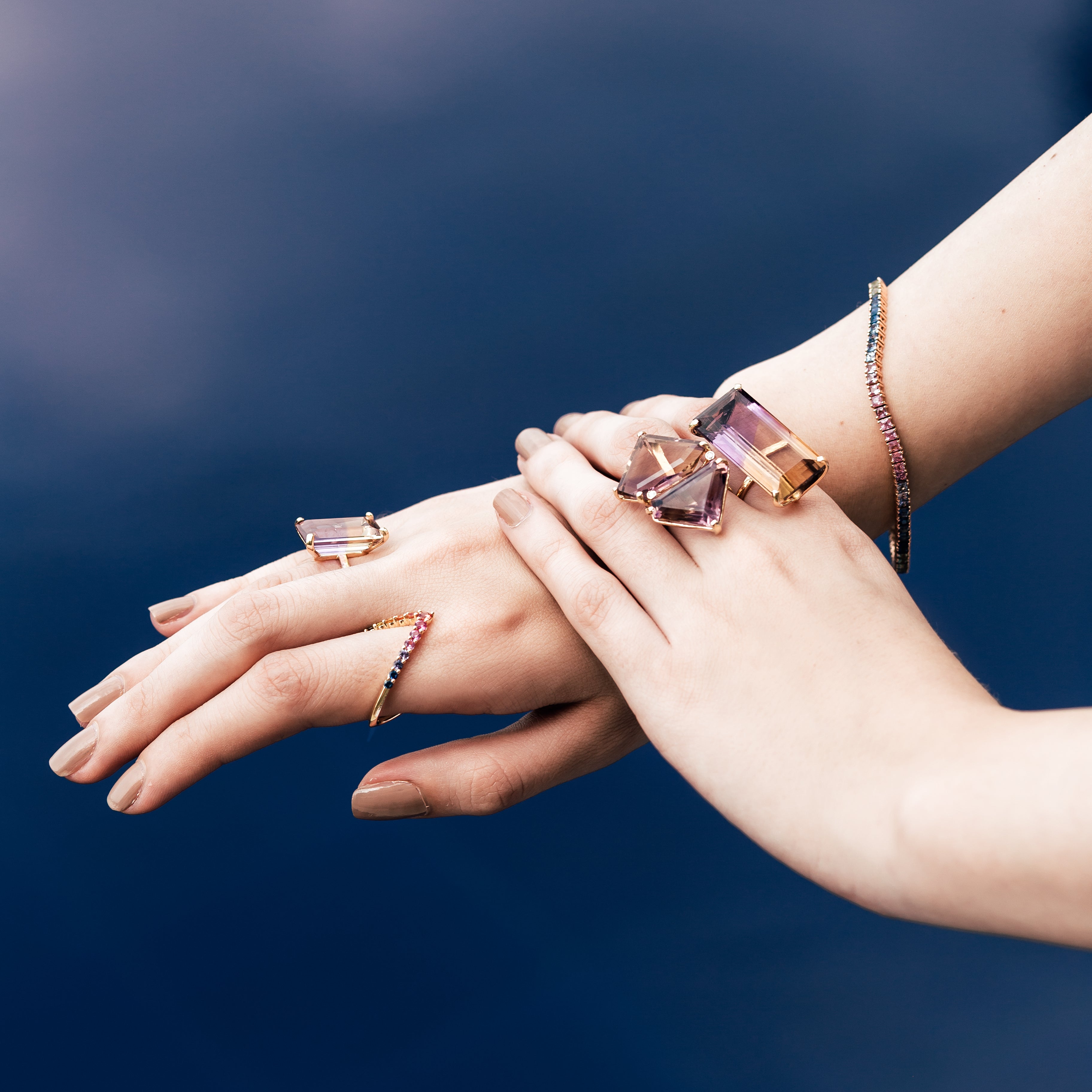 AMETRINE TRAPEZOID RING