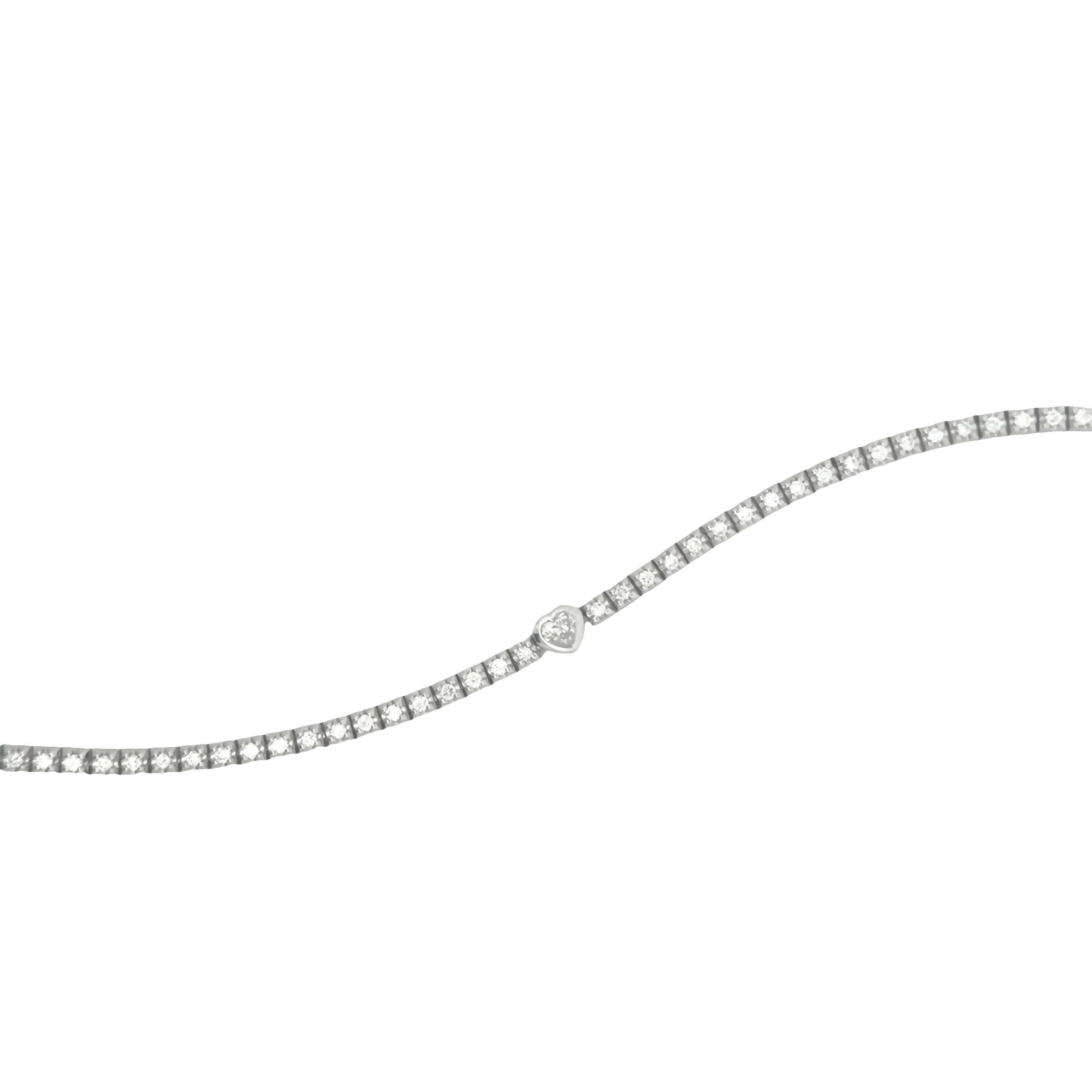 MINI DIAMOND HEART TENNIS BRACELET