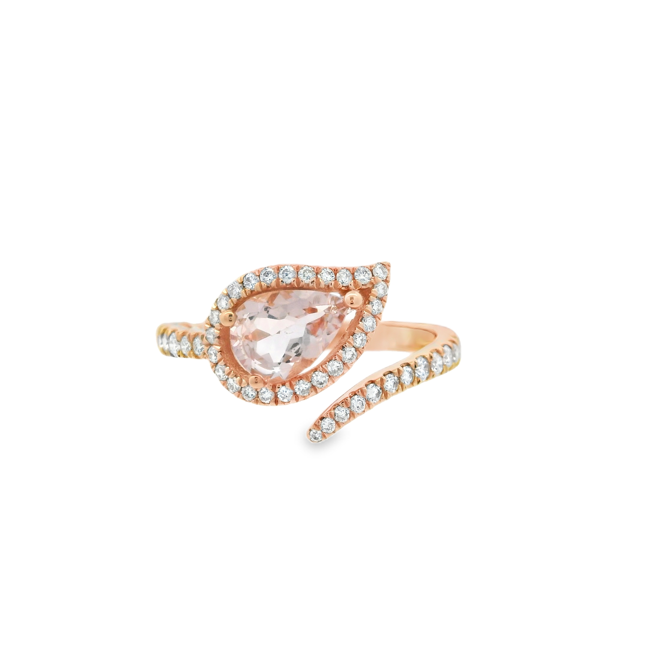 MORGANITE LEAF RING