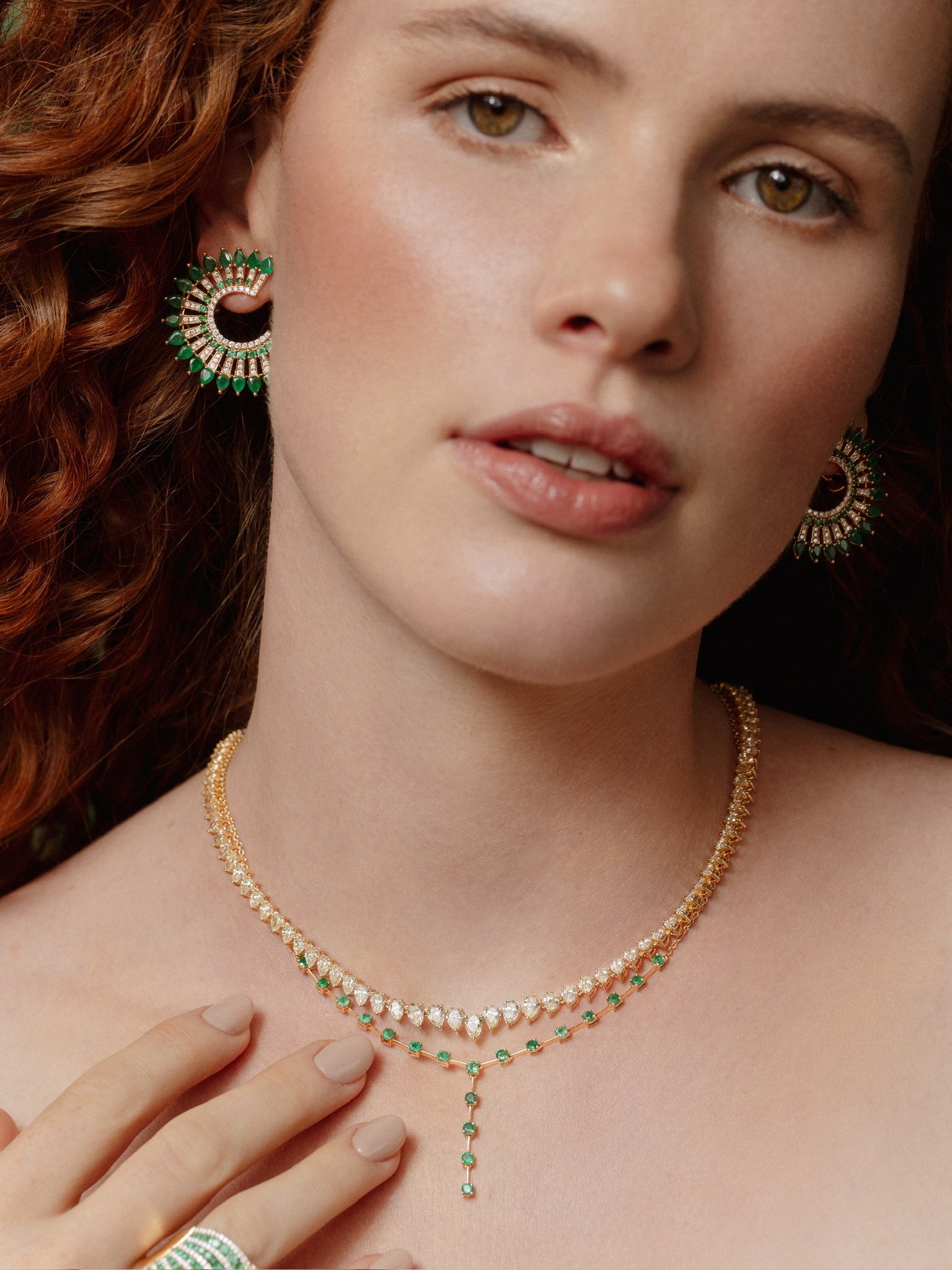 MULTI EMERALD NECKLACE