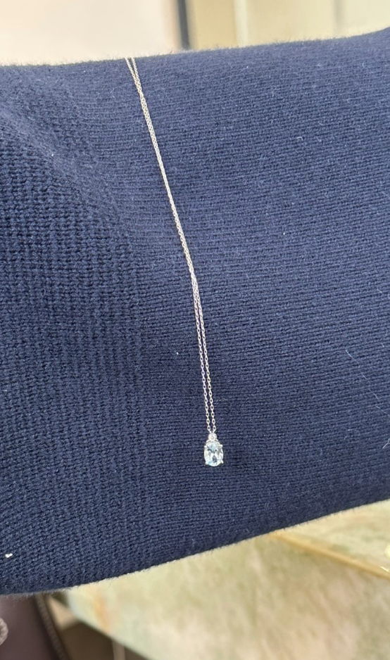 OVAL AQQUMARINE NECKLACE