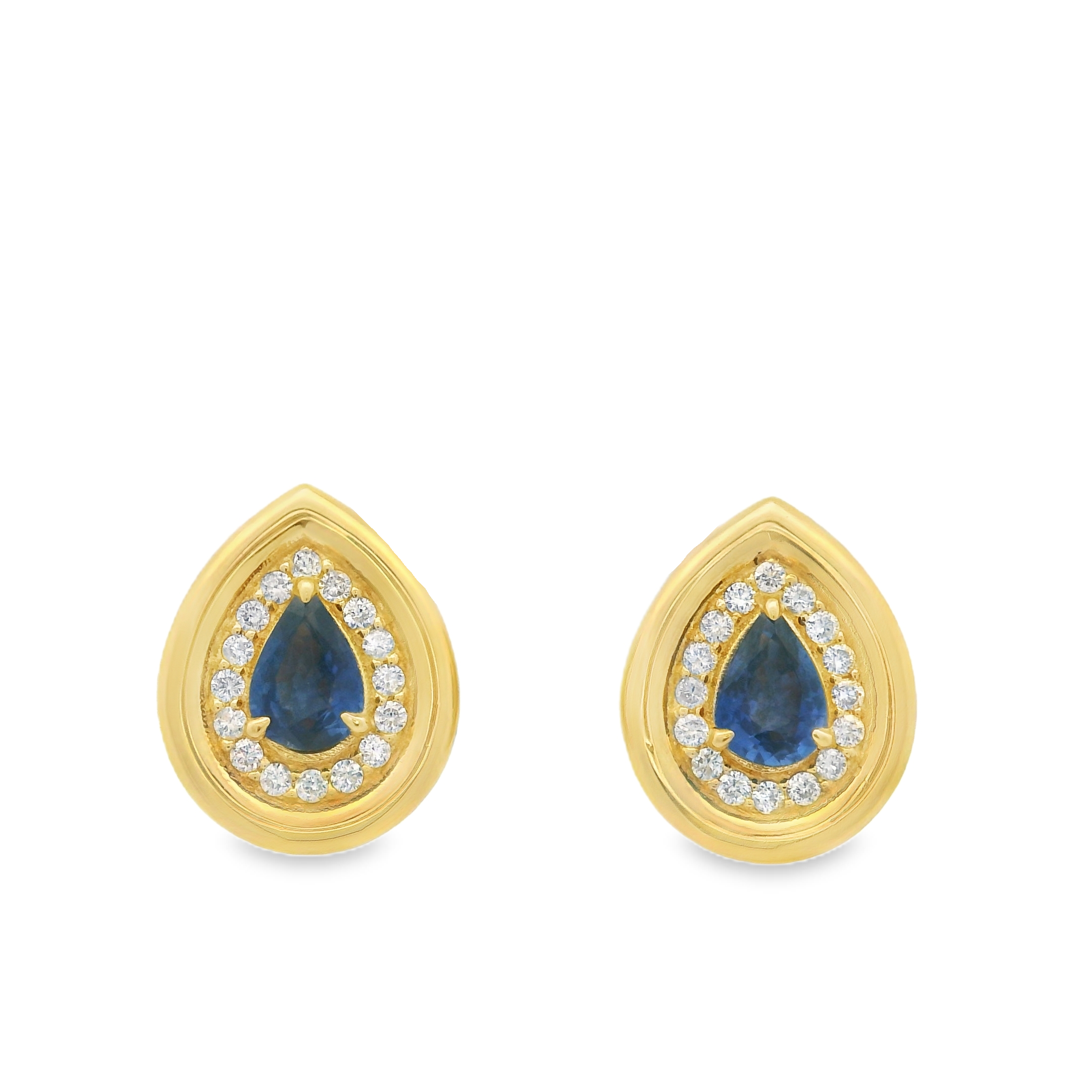 TEAR-DROP SAPPHIRE STUDS