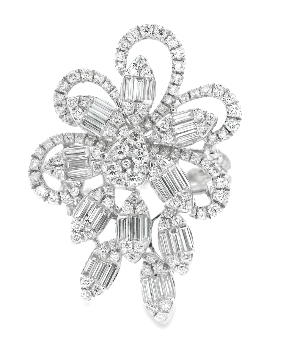PETAL GRACE DIAMOND COCKTAIL RING