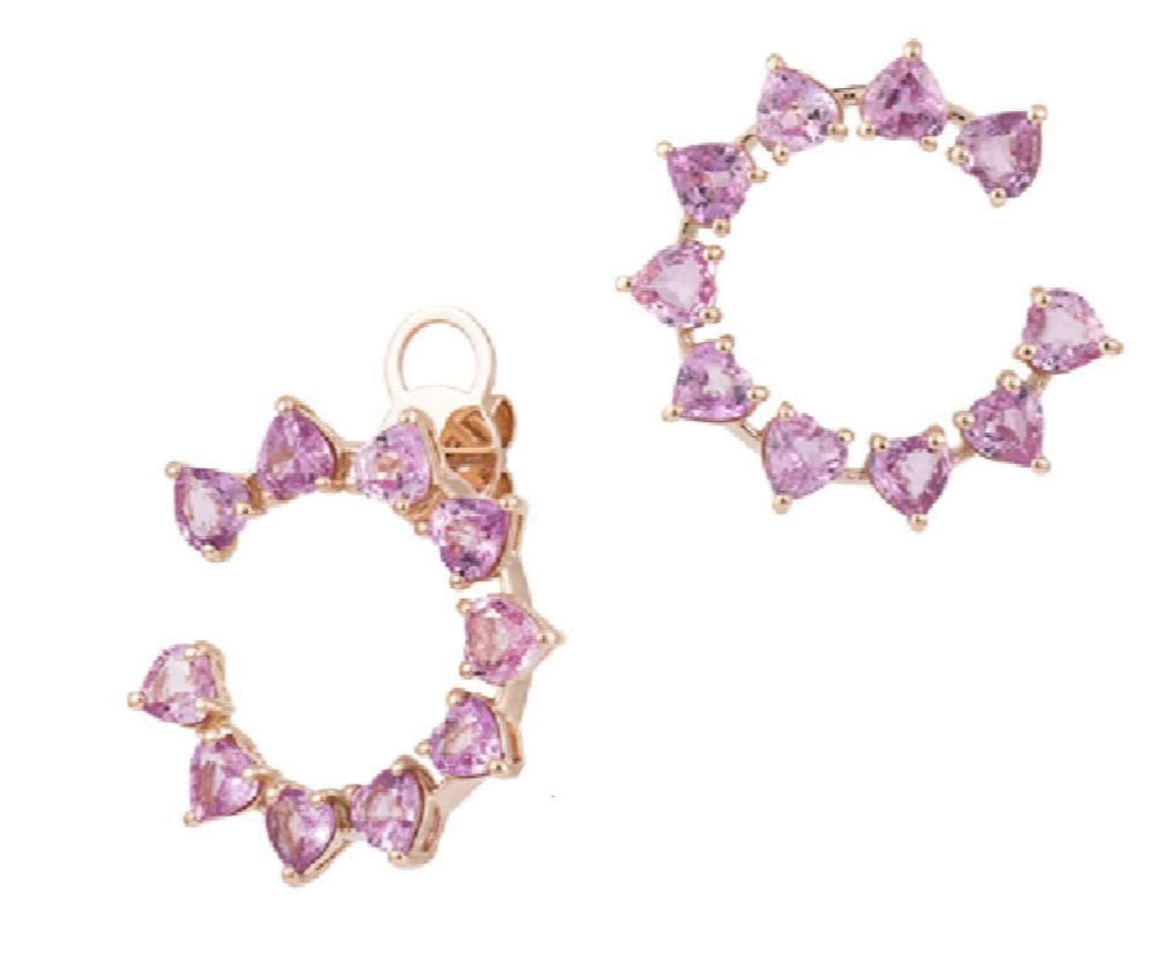 PINK HEART HOOPS
