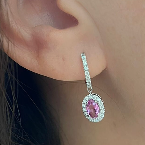 PINK SAPPHIRE DANGLES