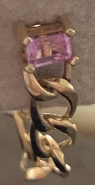 PINK SAPPHIRE EARRINGS WITH CHAIN