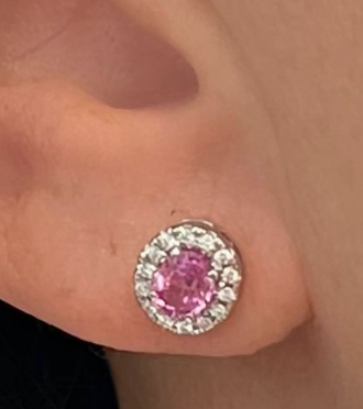 PINK SAPPHIRE STUDS