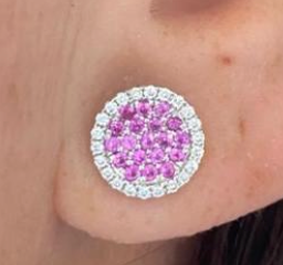 PLATO ORO BLANCO CON PINK SAPPHIRES