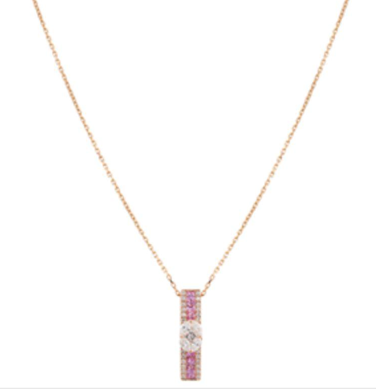 POST PINK SAPPHIRES PENDANT