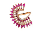 CAROUSEL DIAMOND AND RUBY COCKTAIL RING