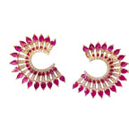 CAROUSEL DIAMOND AND RUBY EARRINGS
