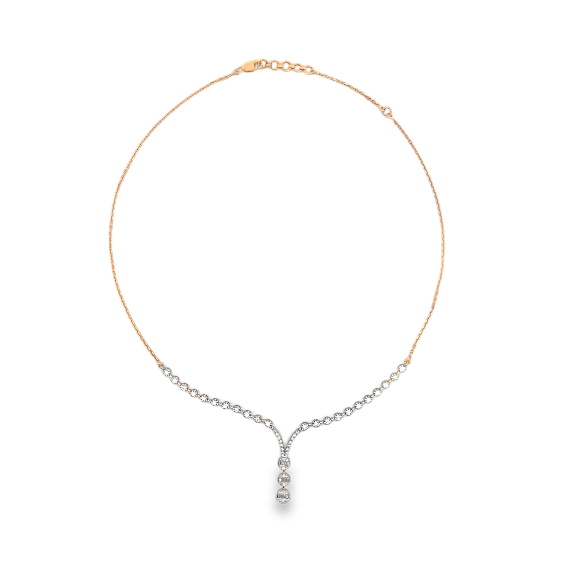 ROSE LONG DIAMOND NECKLACE