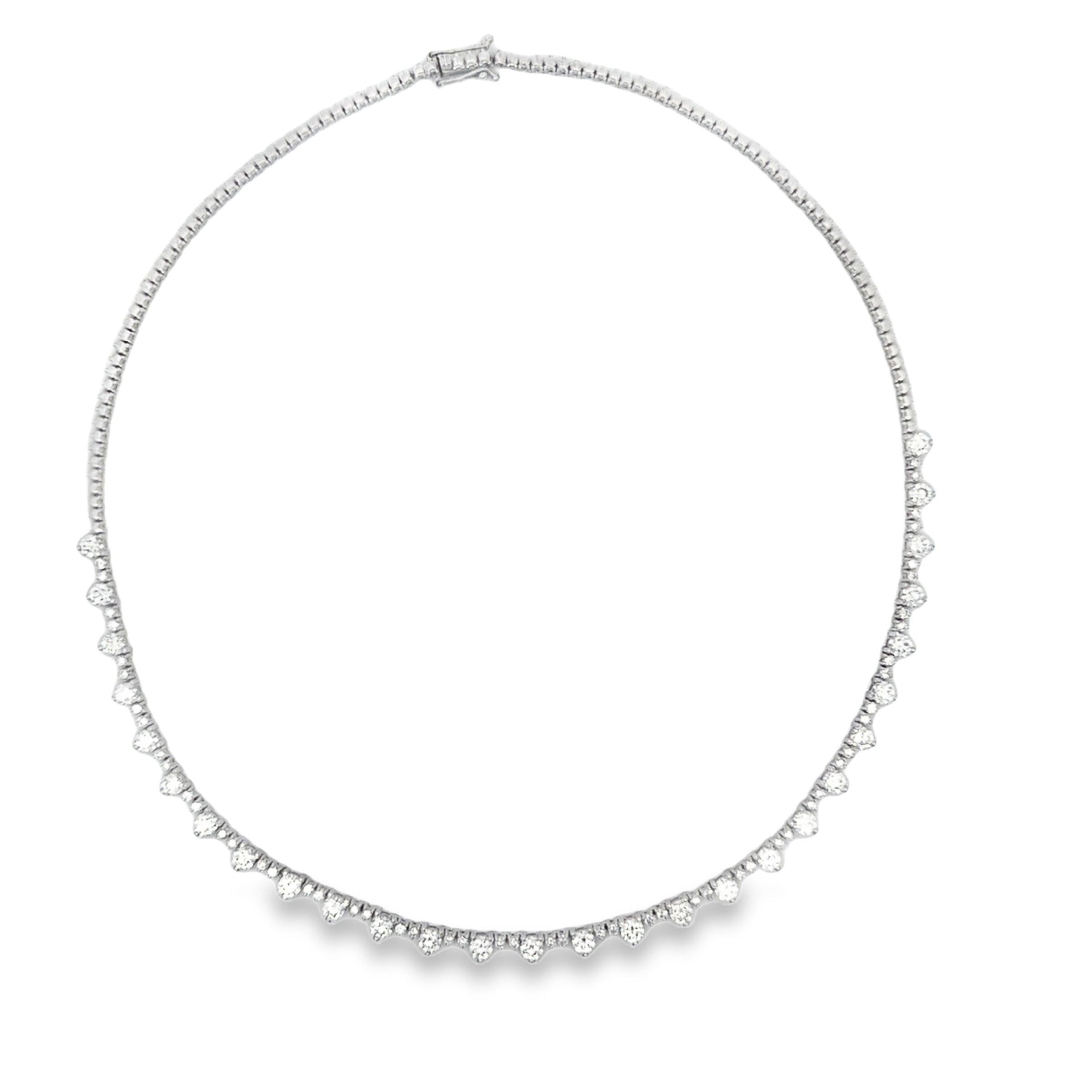 ROUNDED DIAMOND TENNIS NECKLACE