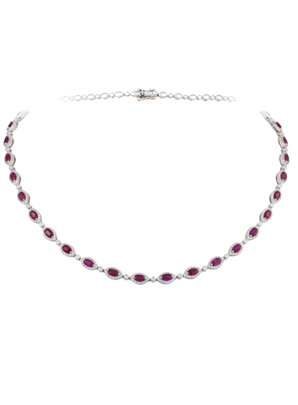 RUBY MARQUISE LINE NECKLACE