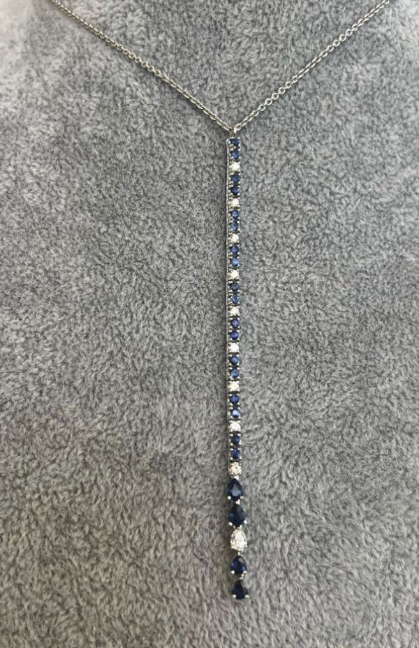 SAPPHIRE AND DIAMOND LARIAT