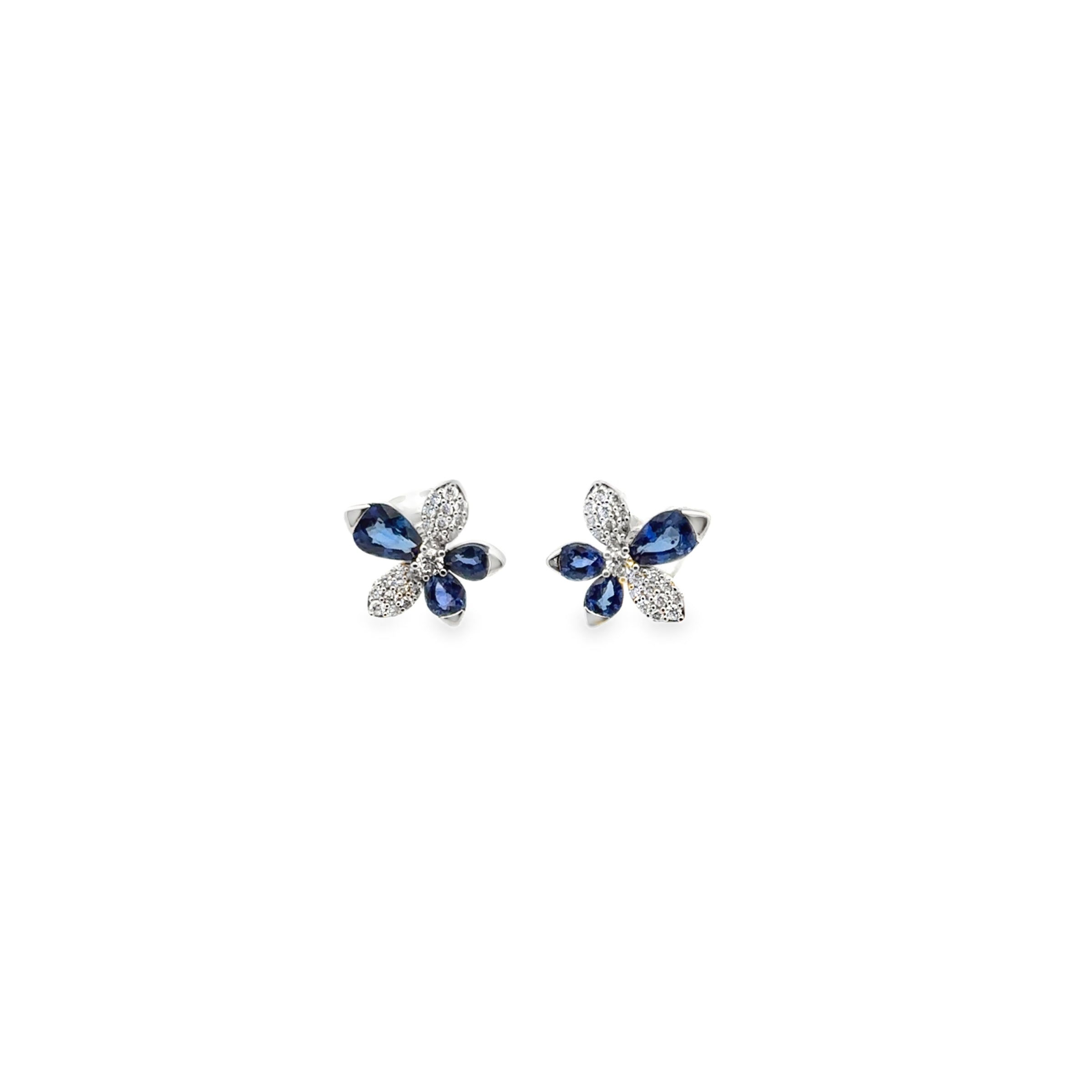 SAPPHIRE FLORAL STUDS