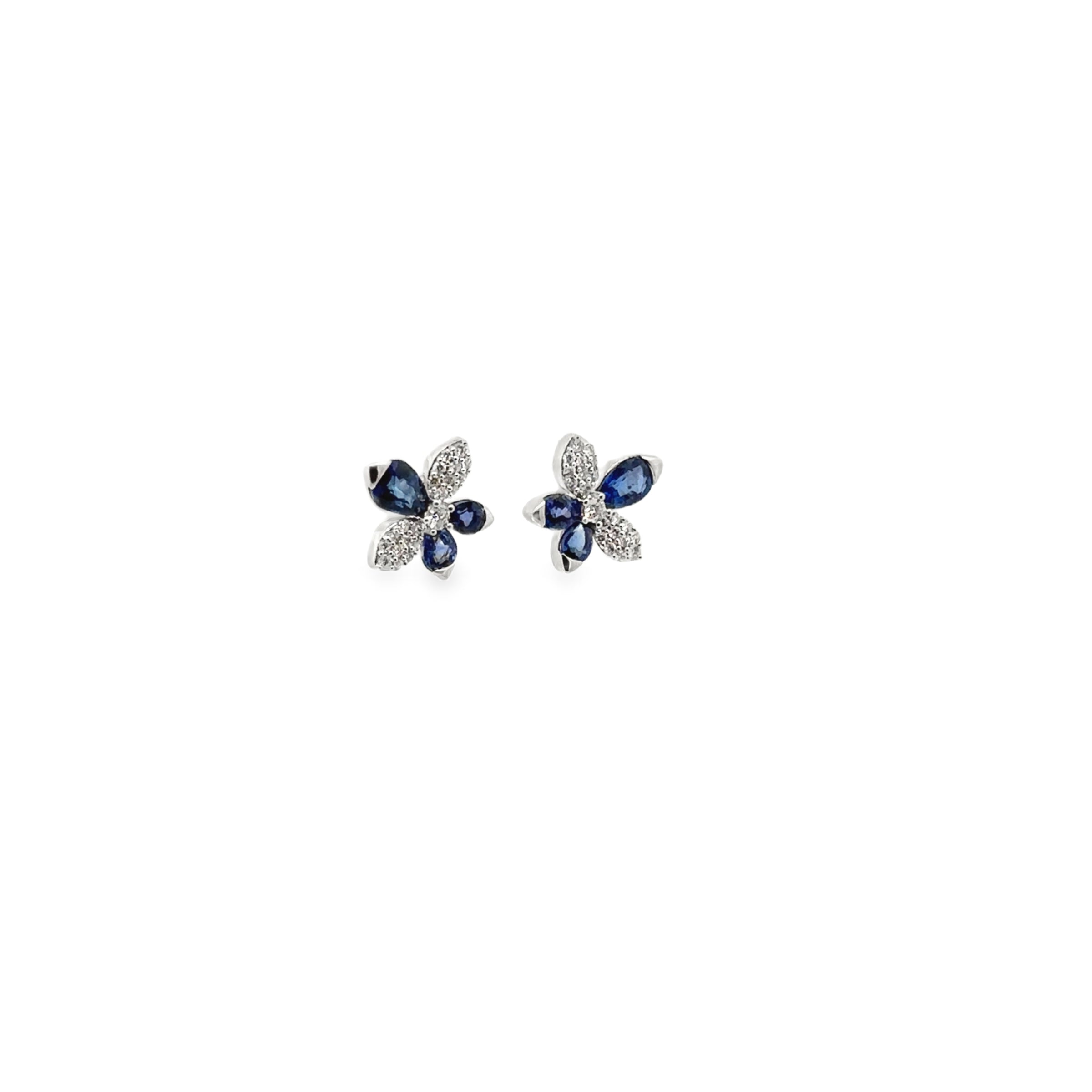 SAPPHIRE FLORAL STUDS