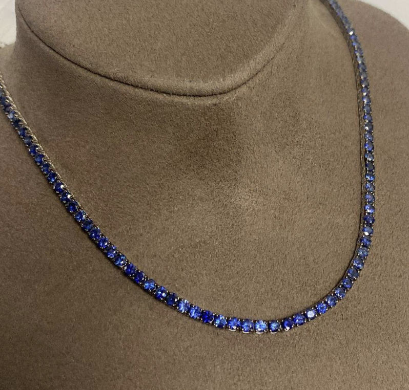 SAPPHIRE TENNIS NECKLACE