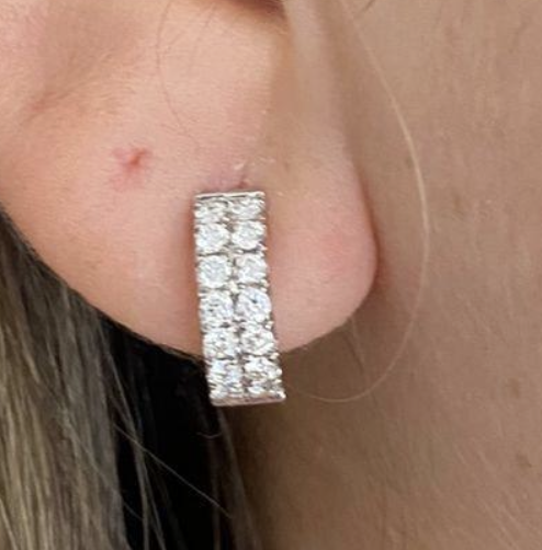 SMALL DIAMOND HOOP EARRINGS