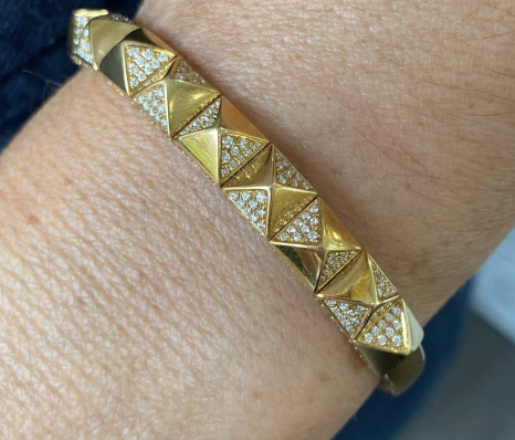 SPIKES CUFF YELLOW GOLD