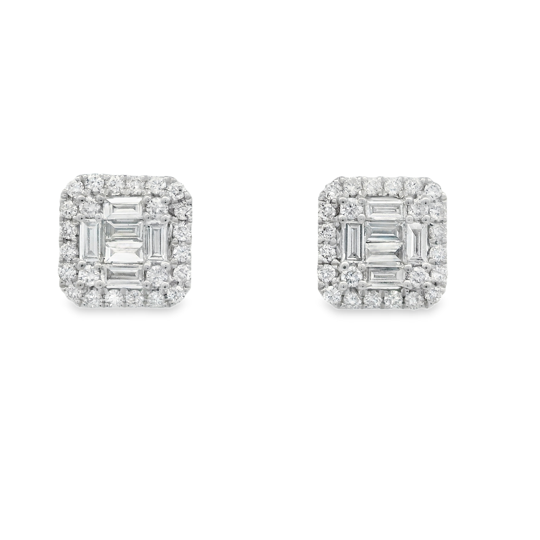 SQUARED DIAMOND STUDS