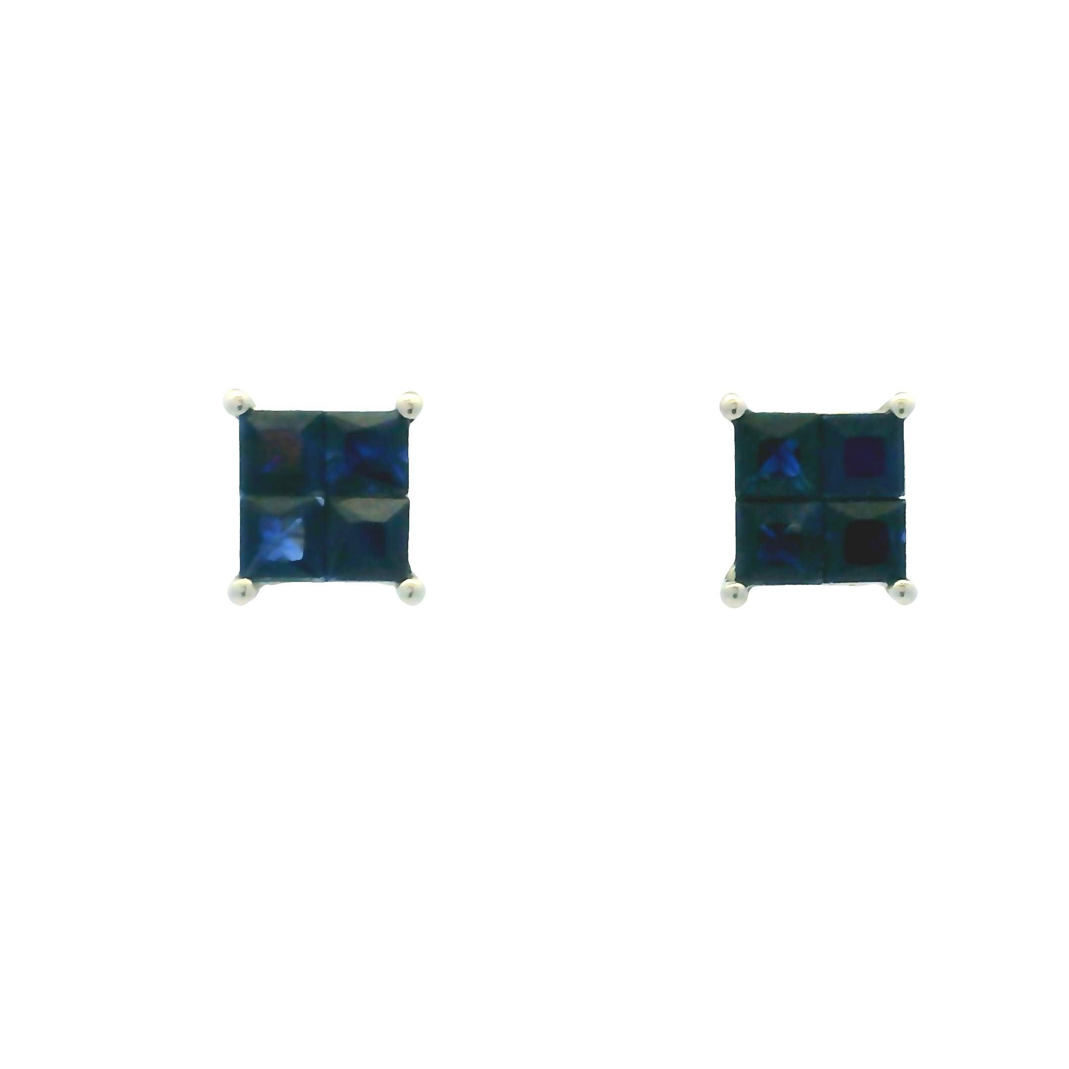 SQUARE SAPPHIRES STUDS