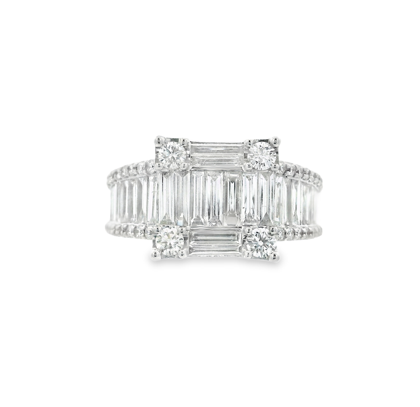 STRUCTURED BAGUETTE DIAMOND RING