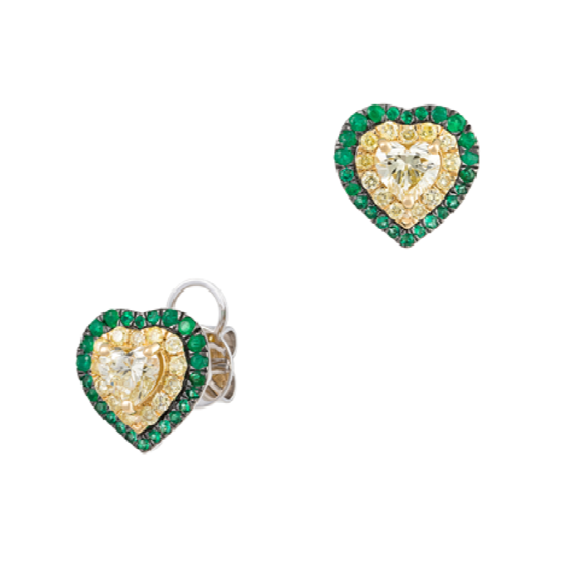 HEART DIAMOND MEDIUM STUDS
