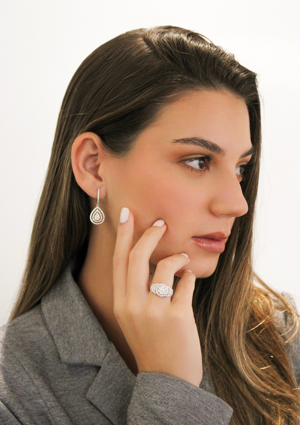 DIAMOND DANGLE EARRINGS