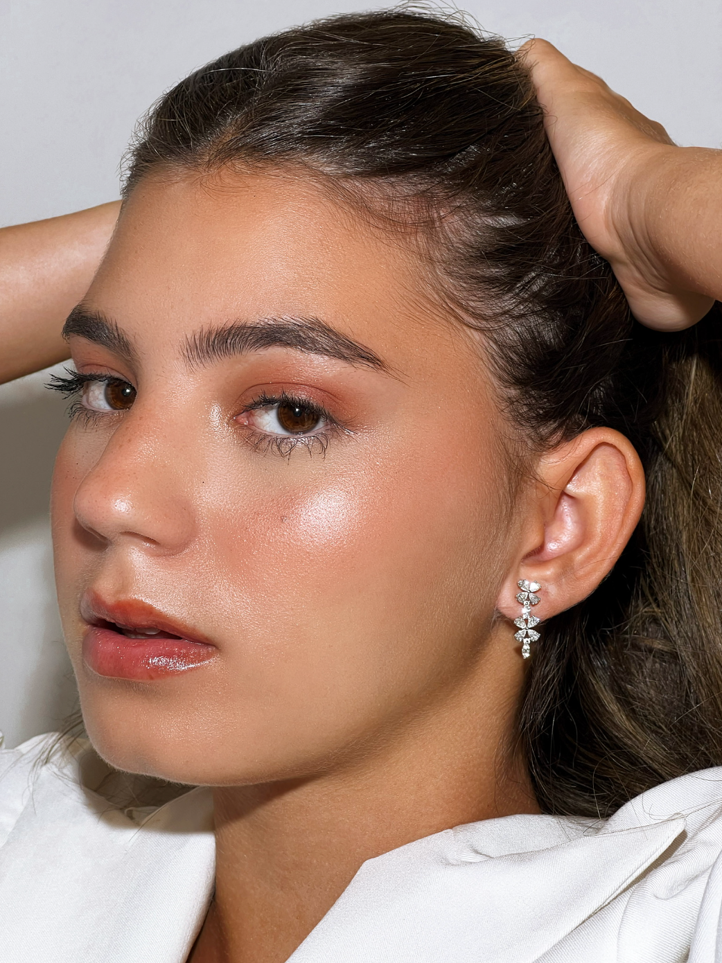 FLOWER DANGLE EARRINGS