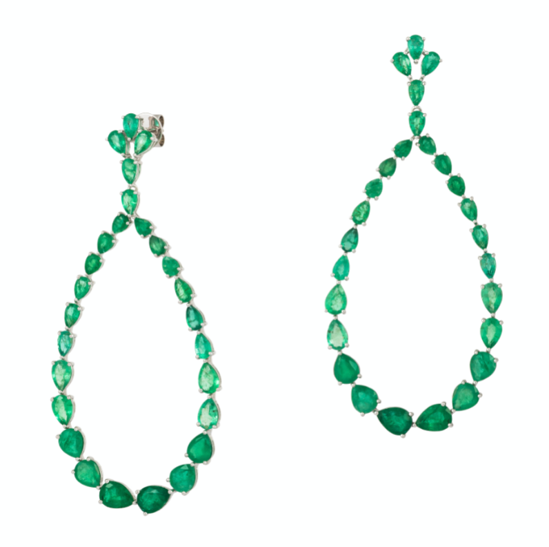 EXTRA LARGE EMERALD DROP DANGLE